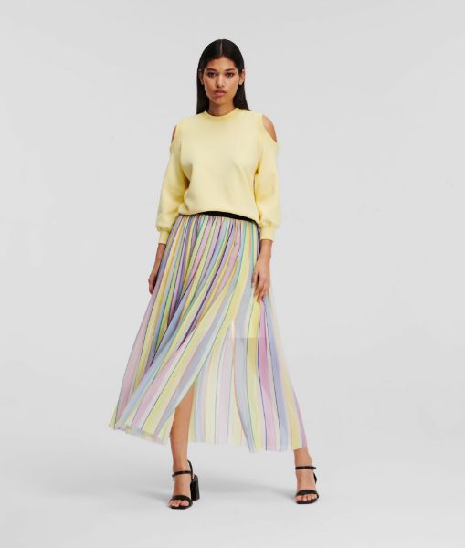 სურათი Karl Lagerfeld - STRIPE PLEATED SKIRT