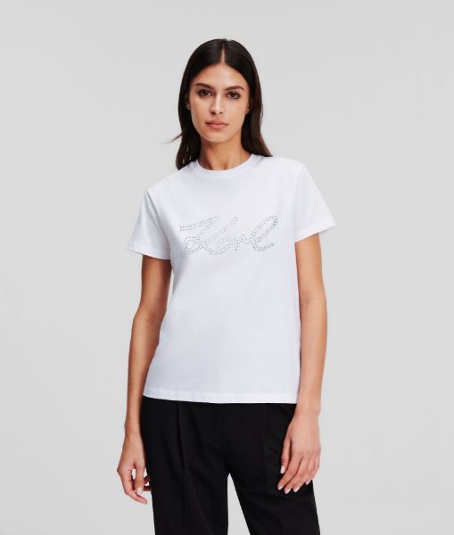 სურათი Karl Lagerfeld - RHINESTONE LOGO T-SHIRT