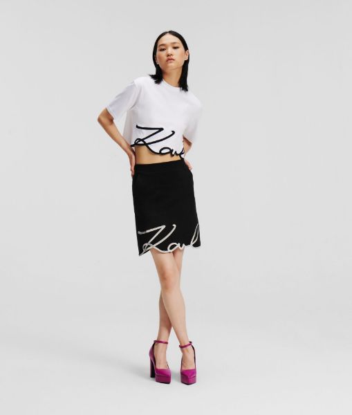 სურათი Karl Lagerfeld - karl hem jersey skirt