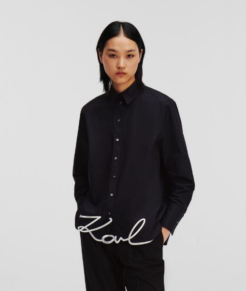 სურათი Karl Lagerfeld - karl hem signature shirt