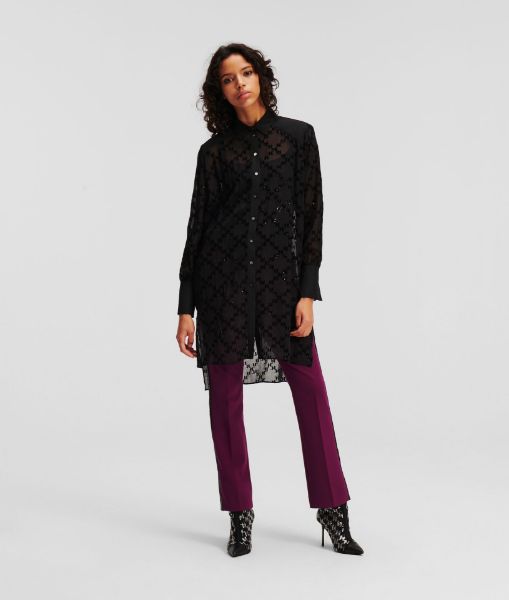 სურათი Karl Lagerfeld - monogram glitter flock tunic