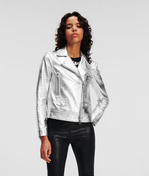 სურათი Karl Lagerfeld - leather biker jacket