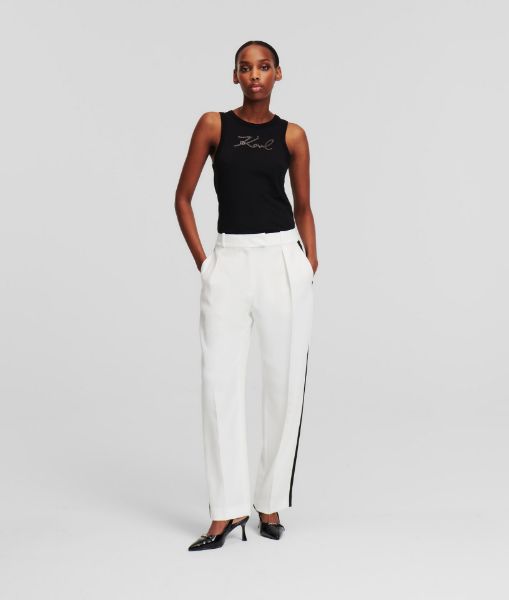 სურათი Karl Lagerfeld - CONTRAST PANEL TAILORED PANTS