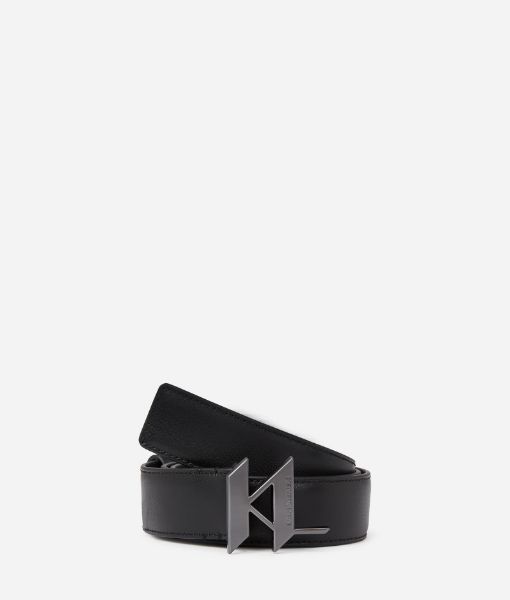 სურათი Karl Lagerfeld - K/PLAK LEATHER BELT  H3.5