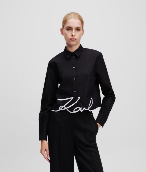 სურათი Karl Lagerfeld - KARL HEM SIGNATURE SHIRT