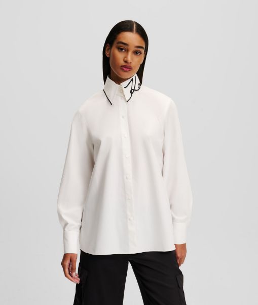 სურათი Karl Lagerfeld - SIGNATURE COLLAR POPLIN SHIRT